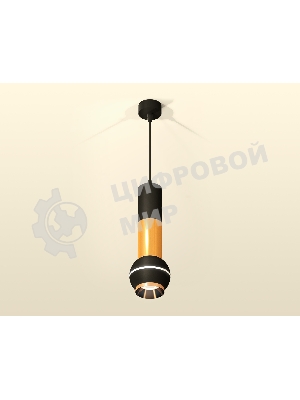 Светильник Ambrella XP1102030 SBK/PYG черный песок/золото желтое полированное MR16 GU5.3 LED 3W 4200K