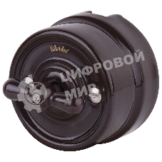 Выключатель на 4 положения двухклавишный (коричневый) Ретро W5620014