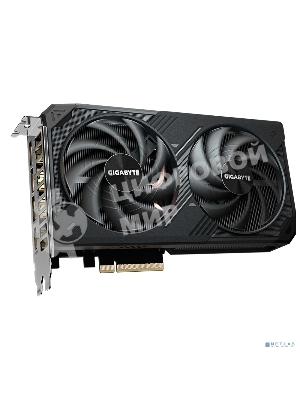 Видеокарта Gigabyte GeForce RTX 5060 Ti Windforce OC, NVIDIA RTX 5060 Ti, 8 ГБ GDDR7, 128 бит, PCI-e 5.0, 1xHDMI, 3xDP, 2587 МГц