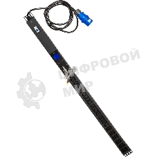 Блок распределения питания Lanmaster TWT-PDVMT1-6X18-32A верт.размещ. 6xC19 18xC13 с мониторингом 32A IEC 309 3м