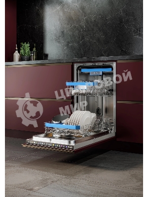 Встраиваемая посудомоечная машина Lex PM 4583В N color Lux, серый, 44.8 см, 10 компл., 49 дБ, A+++