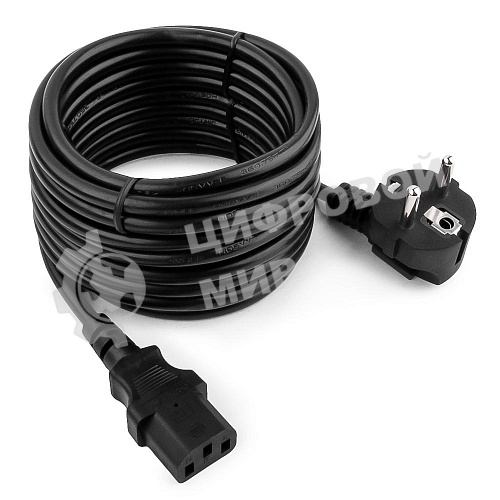 Кабель Gembird Power 250V 10A EUR, VDE питания сетевой, Евровилка, заземление, 5m (PC-186-VDE-5M)