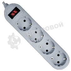 Сетевой фильтр Defender ES Lite, 1.8 м, 4 розетки, серый