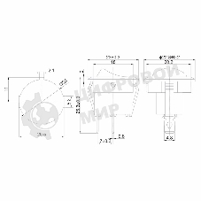 Выключатель клавишный Rexant круглый 250V 6А (2с) ON-OFF черный
