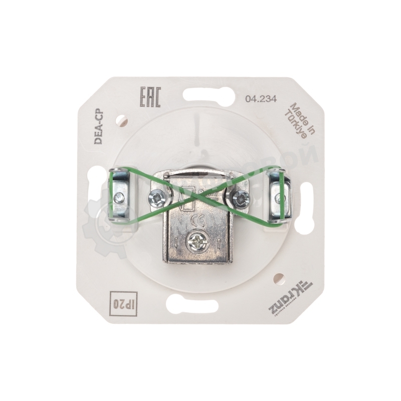 Розетка телевизионная Kranz TV DEA Проходная с/у мех. белый (1/10/120)