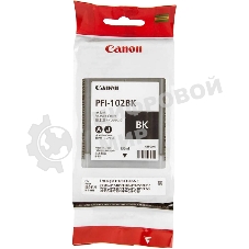 Картридж струйный Canon PFI-102Bk (0895B001) черный (130 мл.) для Canon iPF605, iPF610, iPF650, iPF655, iPF710, iPF750, iPF755, LP17, iPF510