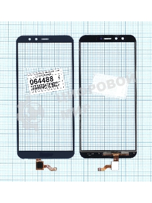 Сенсорное стекло (тачскрин) для Huawei Honor 9 Lite, синий