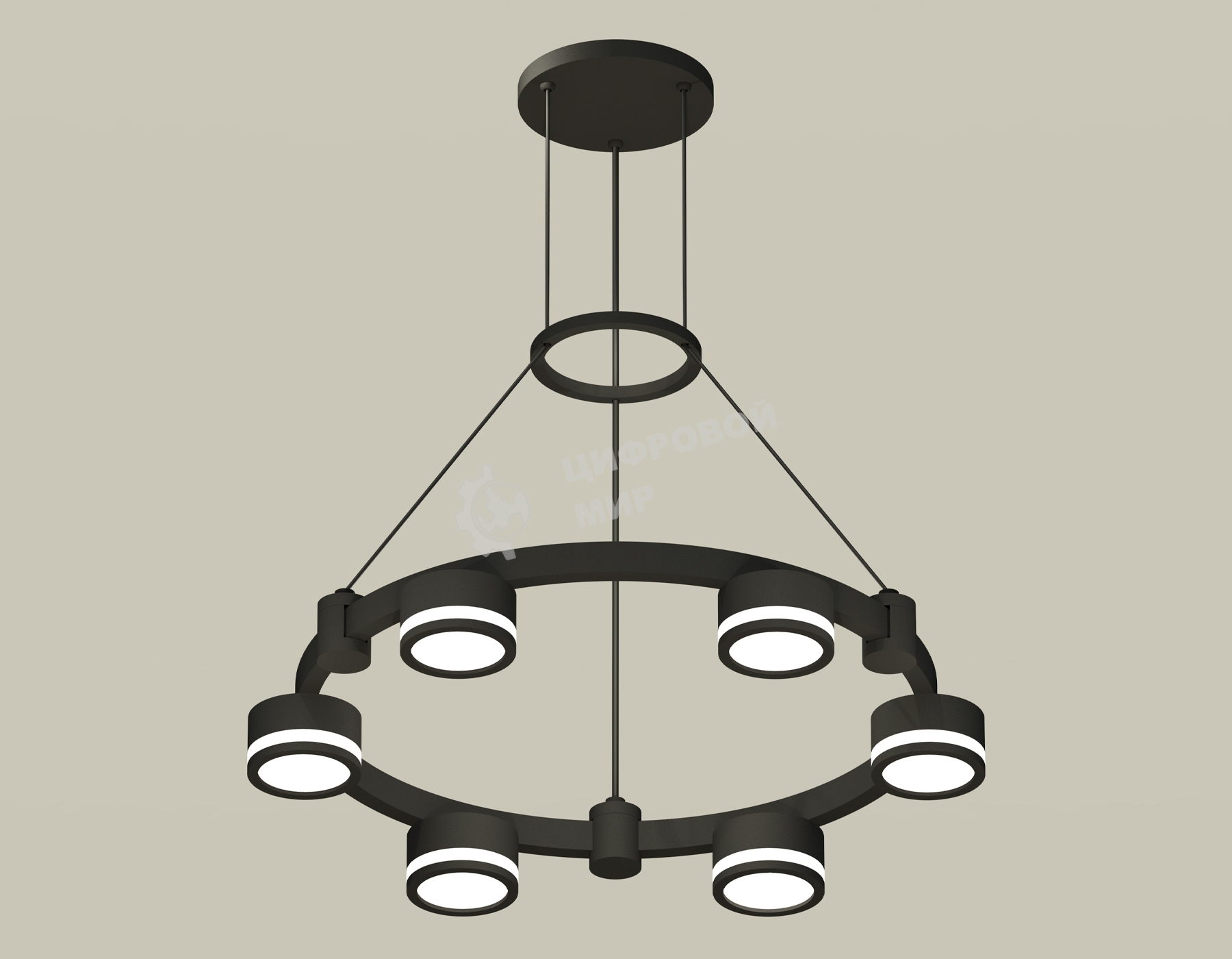 Светильник Ambrella light XR92051200/6 SBK/FR черный песок/белый матовый GX53  (A9205, C9232, N8415)