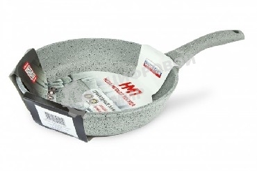 Сковорода НЕВА МЕТАЛЛ ПОСУДА 2326 Карелия д.26 Диаметр изделия: 26 см. Высота бортов: 6,8см. Толщина дна: 6 мм. Толщина стенок: 4мм. Диаметр дна: 18см. Цвет: натуральный природный камень. Линия 