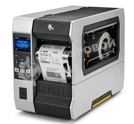 Принтер этикеток промышленный Zebra TT Printer ZT610; 4'', 203 dpi, Euro and UK cord, Serial, USB, Gigabit Ethernet, Bluetooth 4.0, USB Host, Tear, Color, ZPL