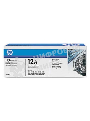 Картридж лазерный HP Q2612A черный для LaserJet 1010/1018/1020/1012/1015/3015/3020/3030 (2000 стр.)