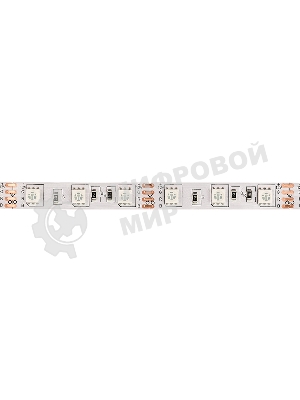 Лента светодиодная открытая, 10 мм, IP23, SMD 5050, 60 LED/m, 12 V, цвет свечения RGb