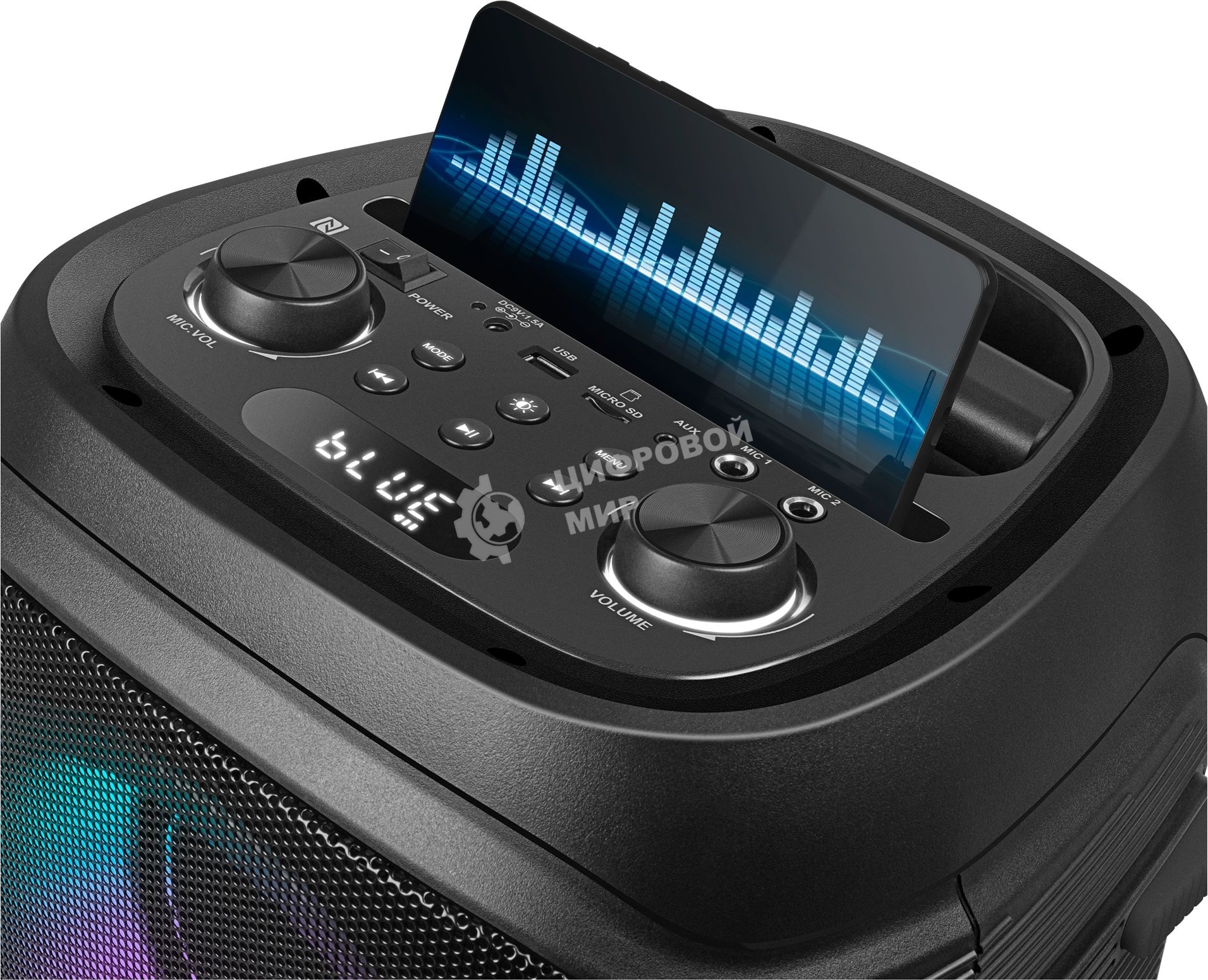 Колонка портативная Sven PS-800 черный 100W 2.0 BT 10м 4400mAh