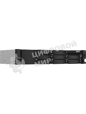 Сетевое хранилище SMB QNAP TS-873AeU-RP-4G NAS 8 HDD trays, 2x 2.5 GbE. 64-bit 4-core AMD V1500B 2,2 GHz, 4 Gb. RAM (1*4 Gb) up to 32Gb (2*16 Gb), 2 x M2 2280 (PCIe Gen3 x 1), 2xPSU W/o rail kit RAIL-B02