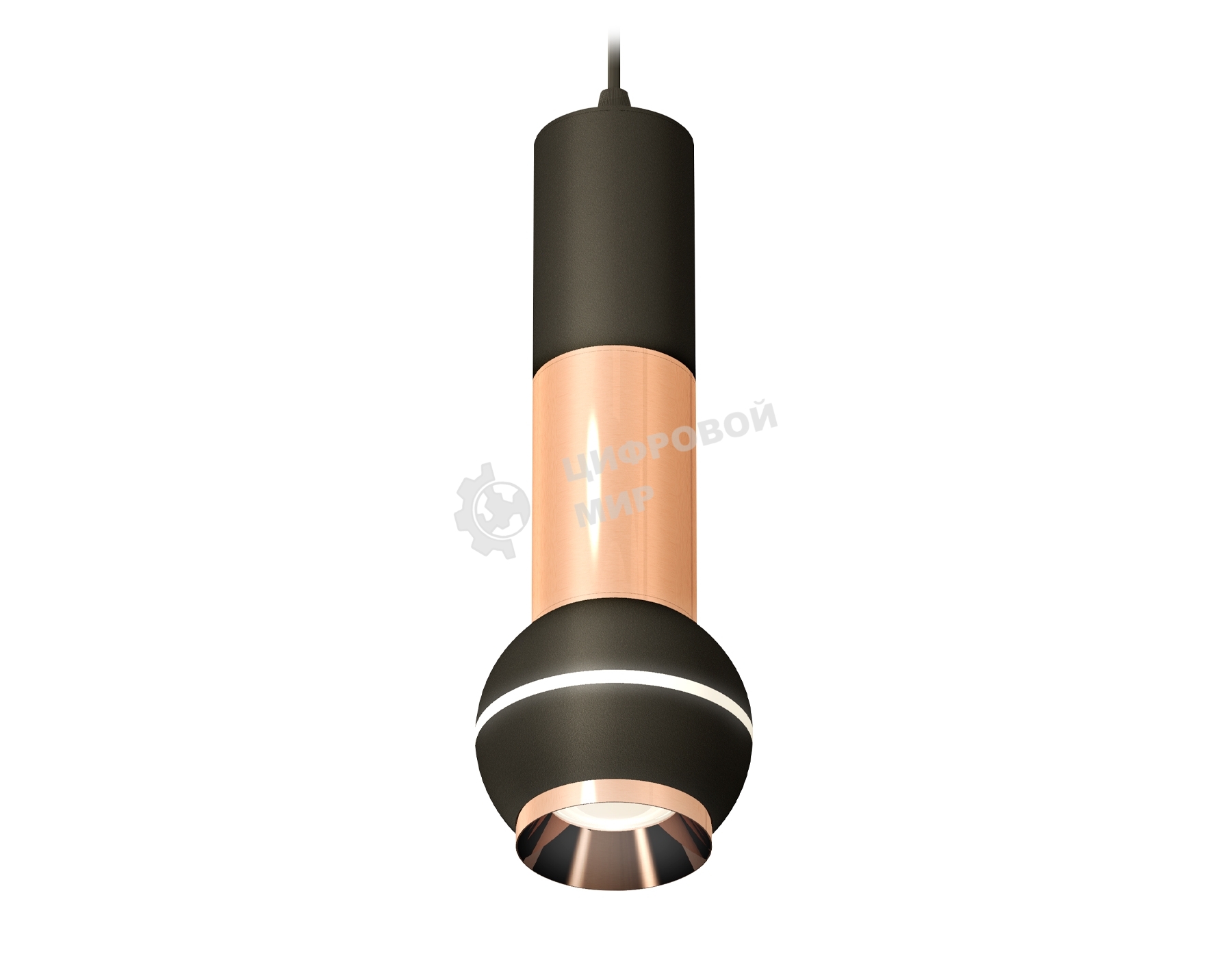Светильник Ambrella XP1102040 SBK/PPG черный песок/золото розовое полированное MR16 GU5.3 LED 3W 4200K