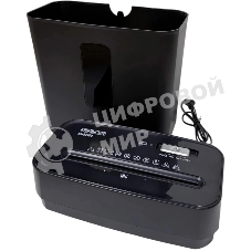 Шредер Office Kit S45N 2x13 черный (секр.P-5) фрагменты 6лист. 14лтр. скобы пл.карты