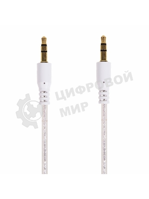 Аудиокабель AUX Rexant 3.5 мм гелевый 1 м белый