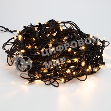 Гирлянда Neon-night Айсикл (Бахрома) светодиодная 5х0,7 м, 152 LED, черный провод каучук, теплое белое свечение