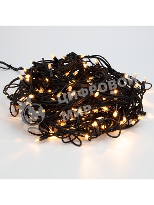 Гирлянда Neon-night Айсикл (Бахрома) светодиодная 5х0,7 м, 152 LED, черный провод каучук, теплое белое свечение