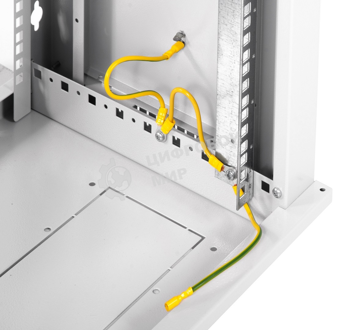 Шкаф телеком. настенный разборный 6U (600х350) дверь стекло, цвет черный (ШРН-Э-6.350-9005) (1 коробка)