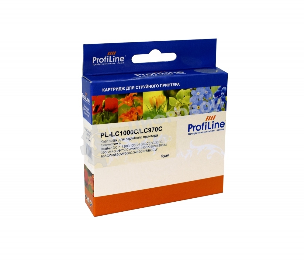 Картридж струйный ProfiLine PL-LC1000C/LC970BC для принтеров Brother DCP -130C/135C/150C/235C/330C/350C/440CN/750CW/MFC-240C/260C/660CN/665CW/885CW/360C/5460CN/5860CW 20 мл Cyan