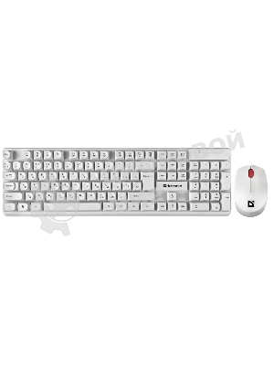 Комплект клавиатура+мышь Defender Milan C-992 беспроводной, USB, 1000 DPI, белый