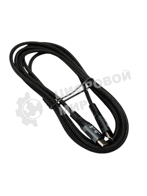 Кабель USB2.0 Cablexpert ССP-USB2.0-240W-2M Type-C/Type-C, 5А, 240Вт, PD3.1/QC4.0, медь, алюминиевые коннекторы, оплетка, 2м, черный, пакет