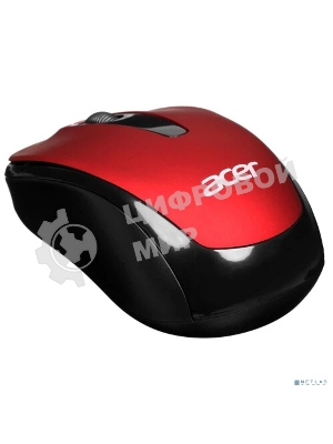 Мышь беспроводная Acer OMR136 красный, 1000 dpi, радиоканал, USB, кнопки - 3