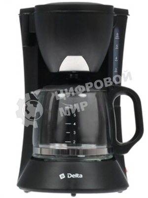 Кофеварка капельная Delta DL-8153 черный, исп. кофе - молотый, 0,6 л, 600 Вт