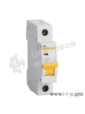 Выключатель автоматический модульный 1п C 4А 4.5кА ВА47-29 IEK MVA20-1-004-C
