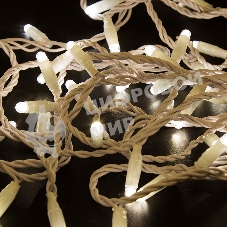 Гирлянда Neon-night Нить 10м, постоянное свечение, белый ПВХ, 24В, теплый белый