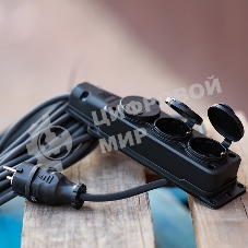 Удлинитель-шнур Rexant КГ 3х1.5, 20 м, 3 гнезда, морозостойкий, с/з, 16 А, 3500 Вт, IP44 (Сделано в России)