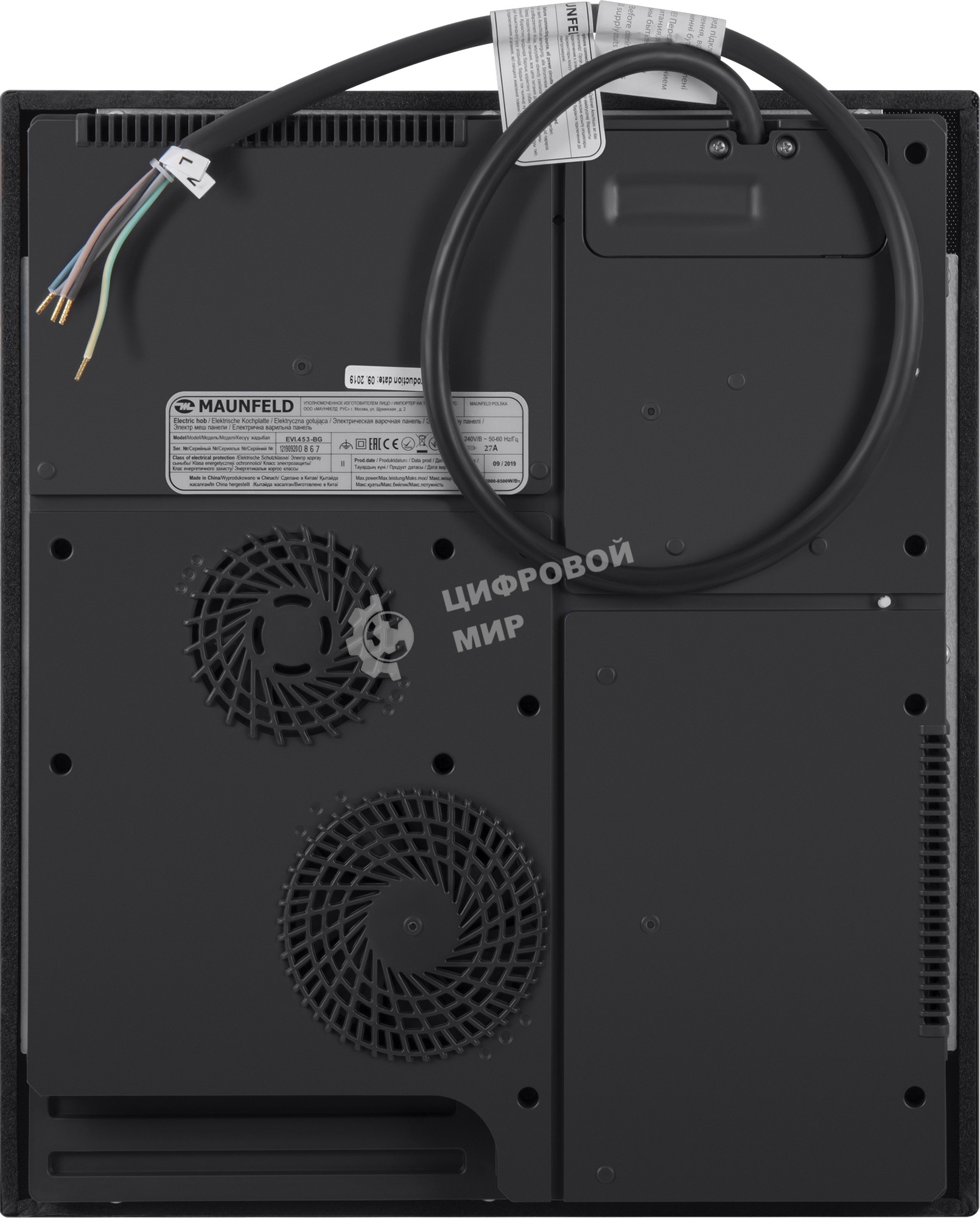 Индукционная варочная панель Maunfeld EVI.453-BG, конфорок: 3 шт., стеклокерамика, независимая, бежевый