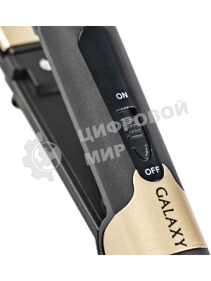 Выпрямитель для волос Galaxy Line GL 4519 черный/золотистый, 24 мм, 180 °C, 1 режим