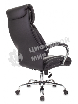 Кресло руководителя Бюрократ T-9904NSL Leather Venge Black черный, искусственная кожа, крестовина металл хром