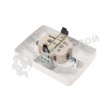 Розетка Kranz 2-ая DEA керамика с/з с/у 16А белый (1/10/100)