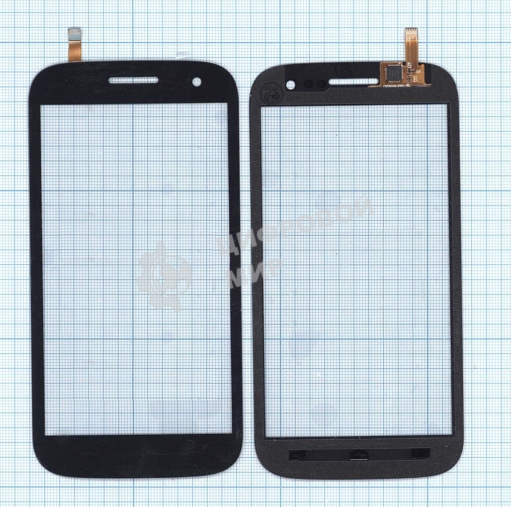 Сенсорное стекло (тачскрин) для Micromax Canvas HD A116, черное