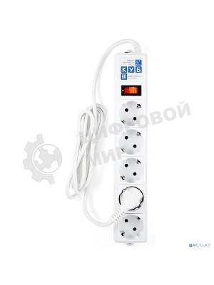 Сетевой фильтр Power Cube B 0,5 м 5 розеток (белый) 10А/2,2кВт