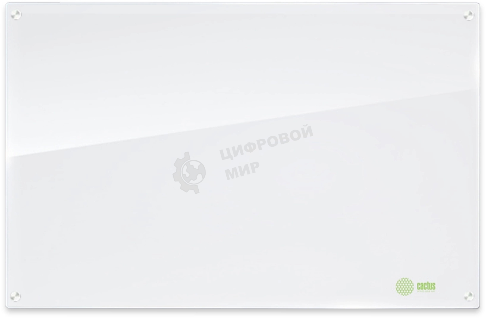 Доска стеклянная Cactus CS-GBD-120X150-UWT-TM Сквозное крепление стеклянная ультра белый 120x150см стекло крепления