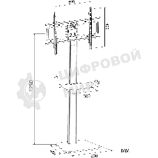 Стойка для телевизора Cactus CS-ST97-D черный 37