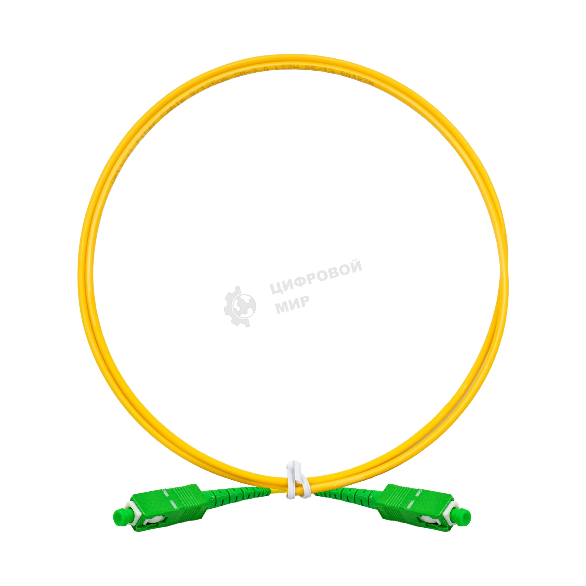 Патч-корд волоконно-оптический ExeGate FC-S-9-SC/APC-SC/APC-1M-LSZH (Шнур ВО SM 9/125 (OS2/G.652.D), SC/APC-SC/APC, Simplex, LSZH, 1 м)