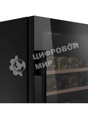 Винный шкаф Maunfeld MFWC-85D28 черный, 80 л, 2 отсека, 28 бут., класс G