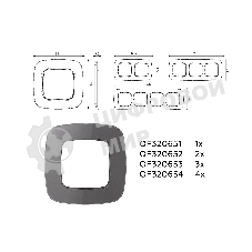 Рамка OMEGA Radian (Антрацит серый Стекло органическое) 3-ая OF320653