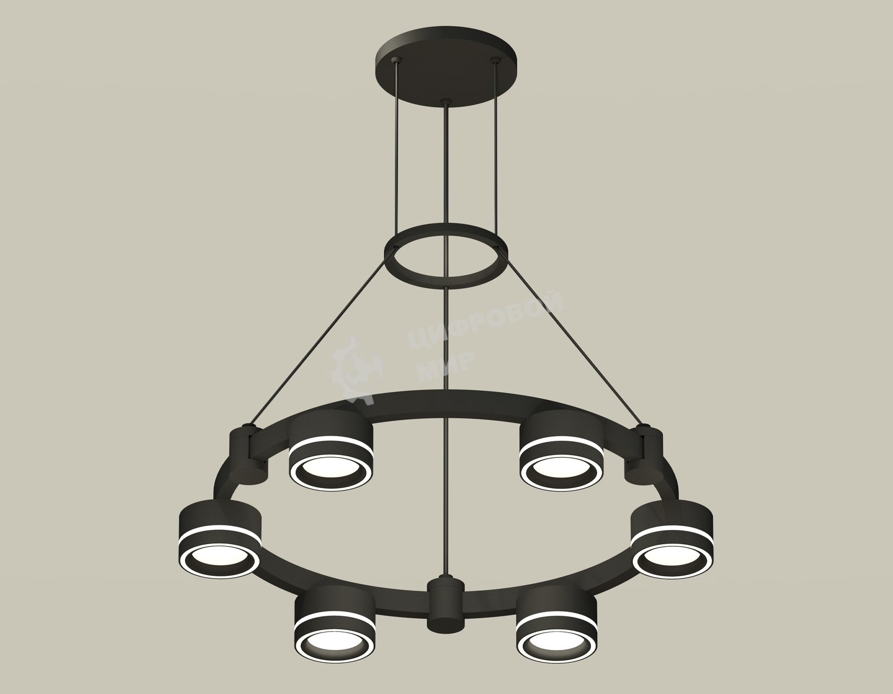 Светильник Ambrella light XR92051201/6 SBK/FR черный песок/белый матовый GX53  (A9205, C9232, N8434)