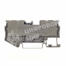 Клемма проходная VPR-2.5-QUATTRO-GY, зажим push-in, 4 точки подключения, 2.5 кв.мм, серый