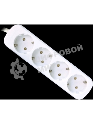 Удлинитель Defender E418 белый 1.8 м, 4 розетки 