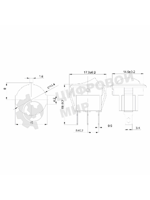 Выключатель клавишный Rexant круглый 250V 3А (3с) ON-OFF желтый с подсветкой Micro
