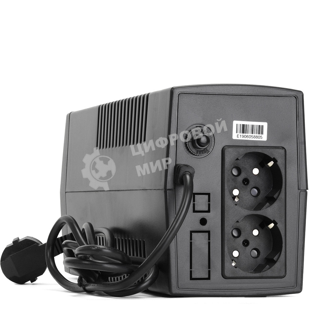 Источник бесперебойного питания Crown CMU-500X (480 ВА/240 Вт; Off-Line; 1 х Euro + 1 х IEC-320 резервным питанием и фильтрацией; 12V/4,5AH х 1; пластик)