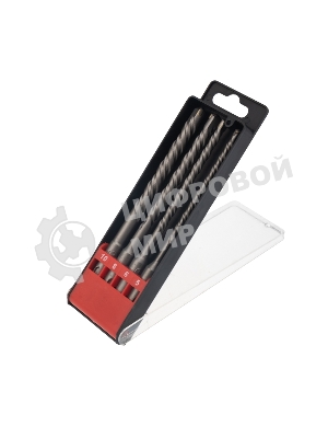 Набор буров по бетону Kranz 5-6-8-10х160 мм, 4 шт., в пластиковой коробке SDS PLUS