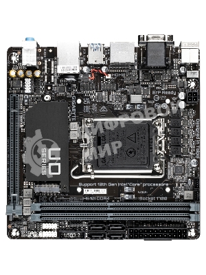 Материнская плата Gigabyte H610I DDR4, LGA 1700, Intel H610, 2xDDR4, 4xSATA, 1xM.2, 1xPCIe 4.0 x16, 1xHDMI, 1xVGA, 2xDP, 1x 1Gb LAN, 2xUSB-A 3.2 Gen 1, 4xUSB-A 2.0, 3x 3.5 мм, 7.1, Mini-ITX